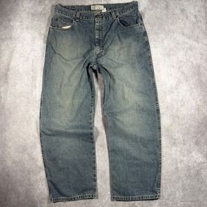 Vintage Pure Stuff Weathered Jeans Mens 36x30 Blue Baggy Wide Leg Denim 90s